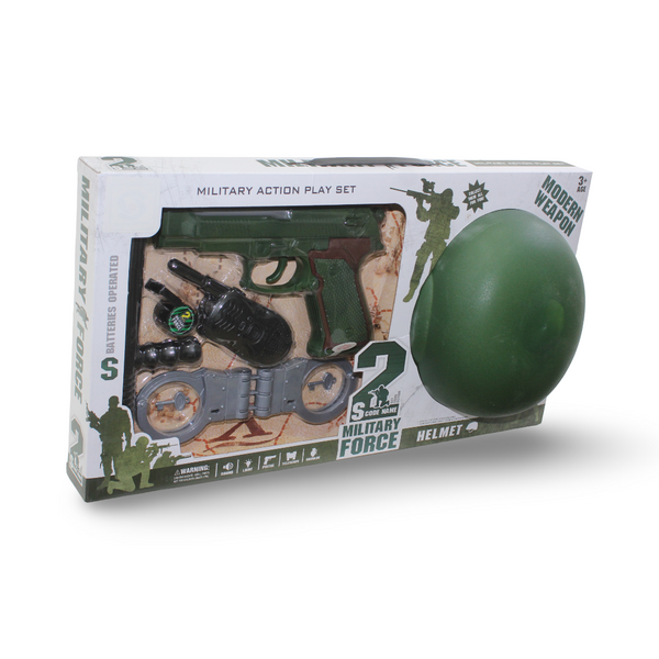 Military Action Play Set with Helmet