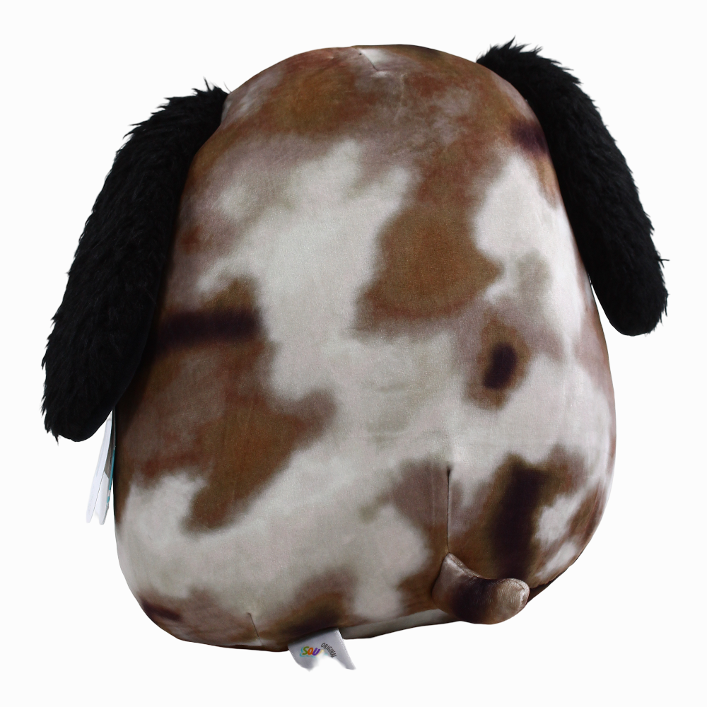 Squishmallows Buddy Squad 12 Inches -  Zerdan the Winking Brown Marbled Dog with White Spotted Eye