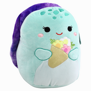Squishmallows Seasonal Squad 12 Inches - Kamya the Mint Leatherback Turtle Holding Flower Bouquet