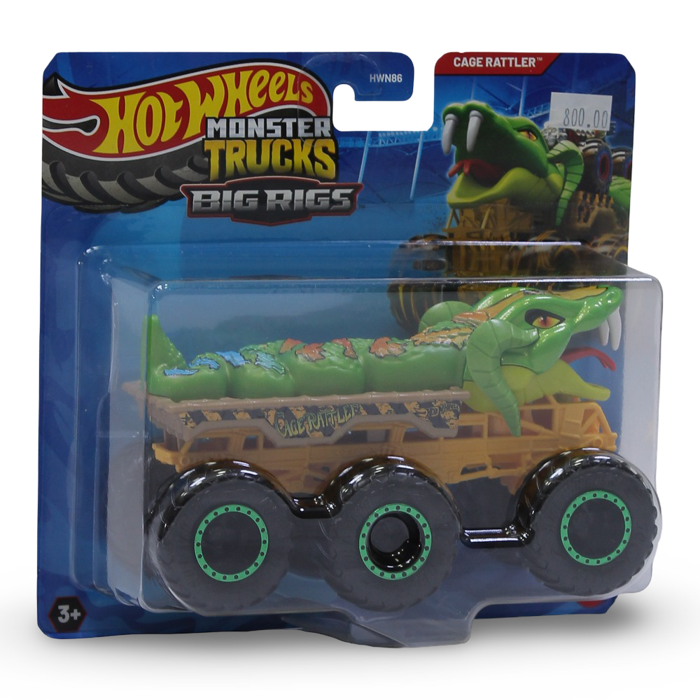 Mattel Hot Wheels Monster Trucks Big Rigs Cage Rattler