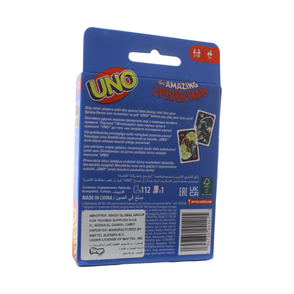 Mattel UNO The Amazing Spider-Man Card Game