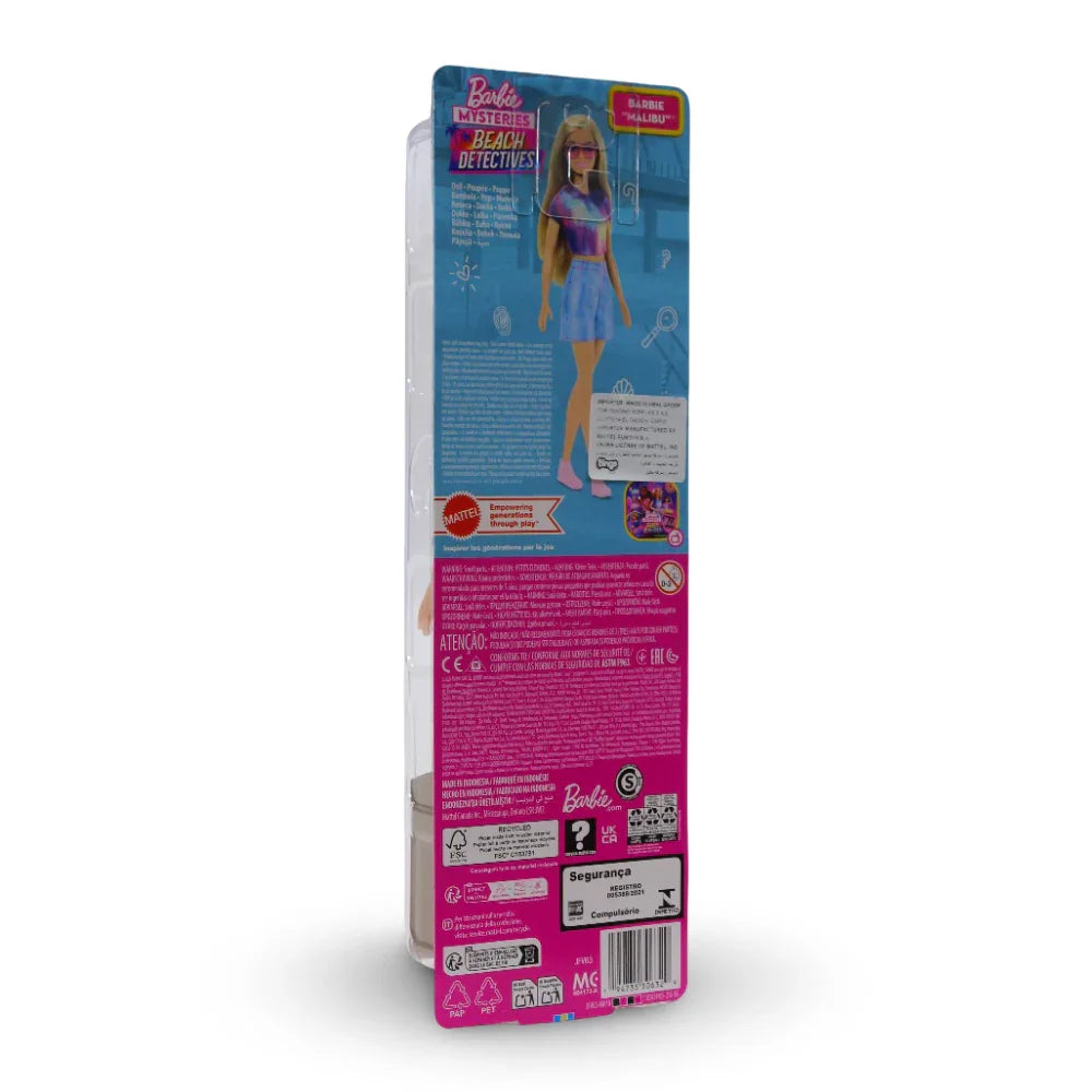 Mattel Barbie Mysteries Beach Detectives – “Malibu” Doll and Accessories
