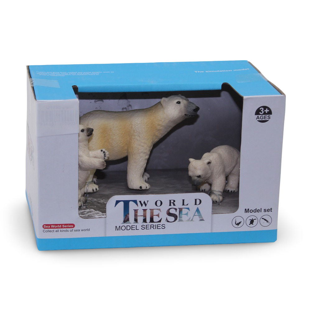 The Sea World Moderl Series - 2 Polar Bears Figurines - Toys - OKO