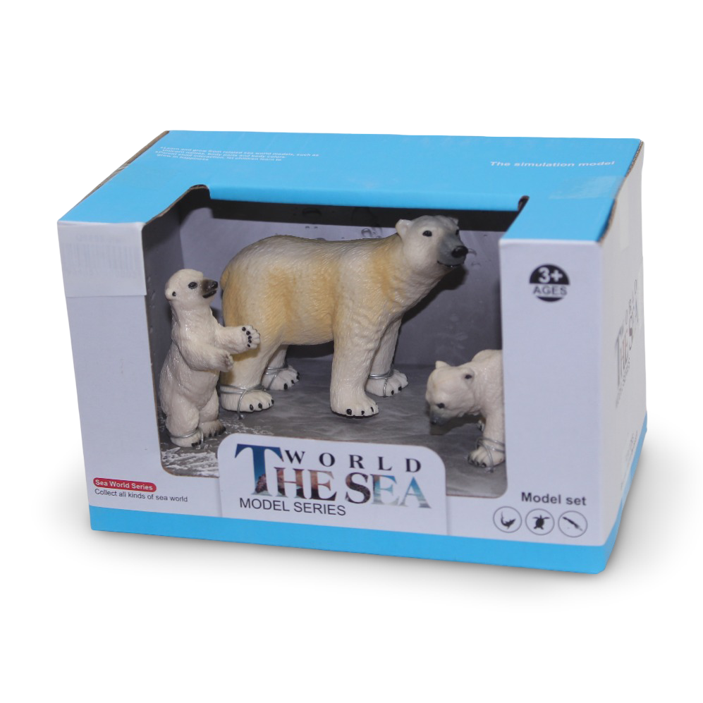 The Sea World Moderl Series - 2 Polar Bears Figurines