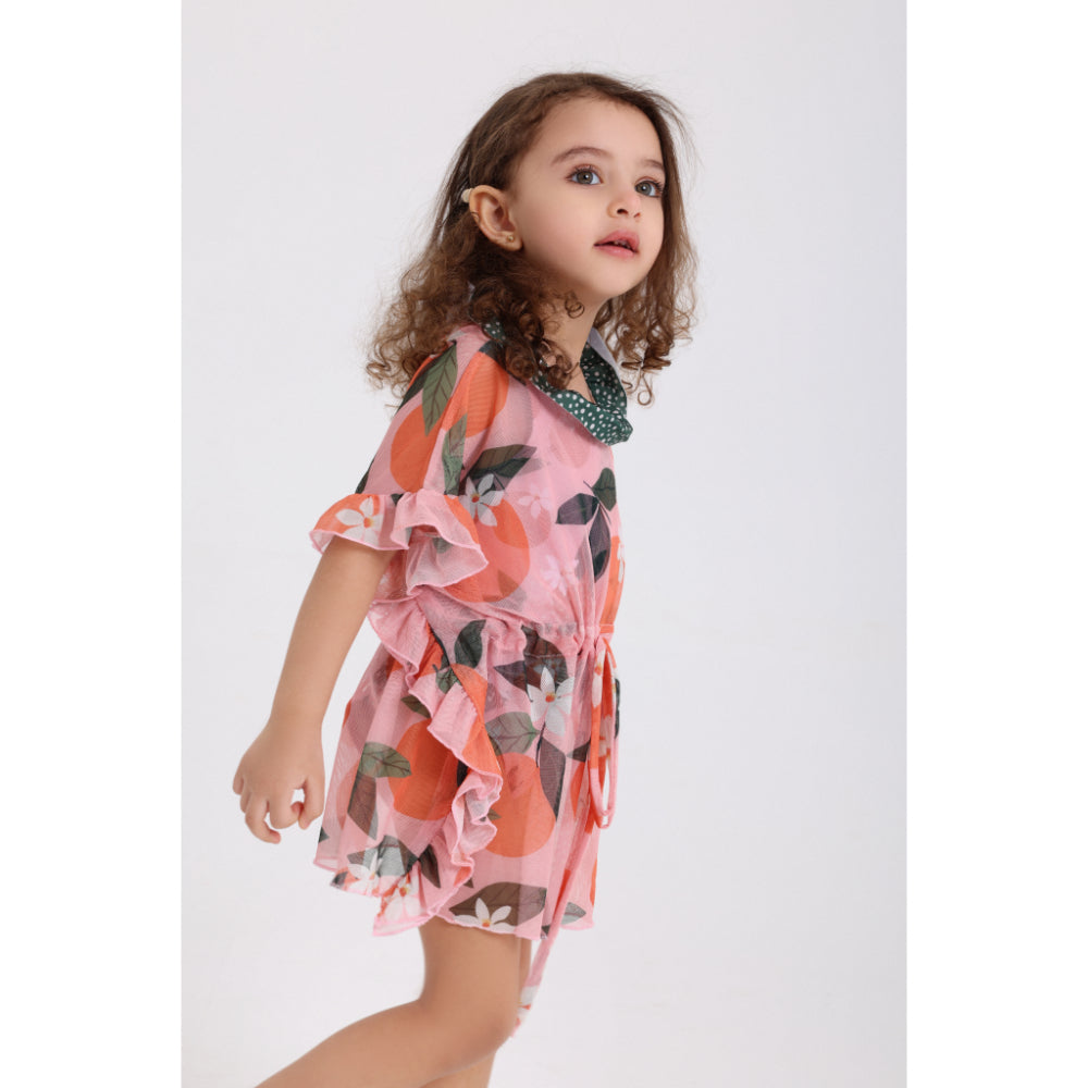 Baby Girls Tulle Swimwear – Pink Printed