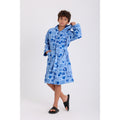 Boys Waterproof Swim Robe – Baby Blue with Sea Creatures Print