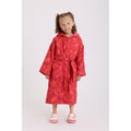 Girls Waterproof Swim Robe – Maroon Printed