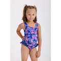 Girls One-Piece Swimsuit – Purple Printed