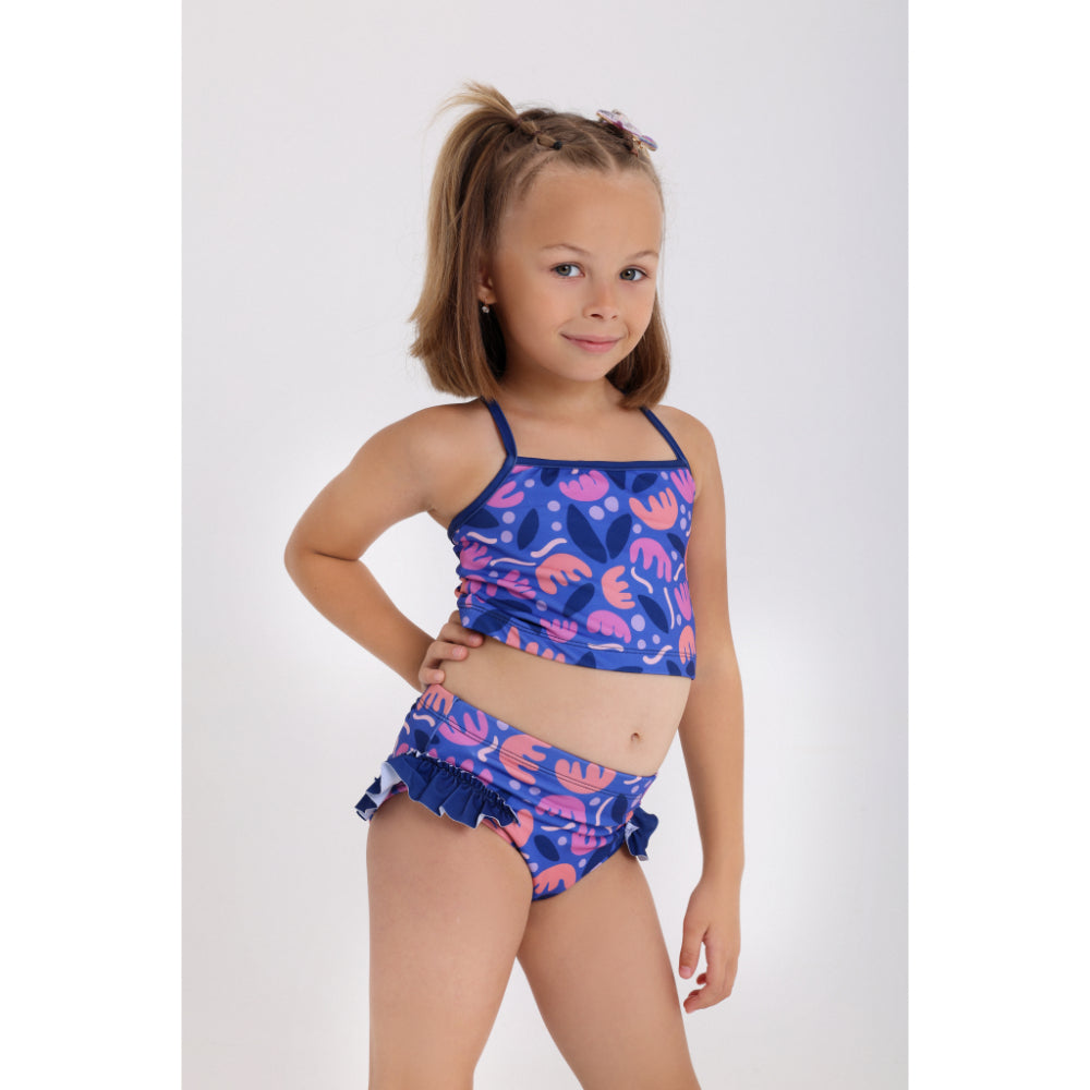 Girls One-Piece Swimsuit – Purple Printed