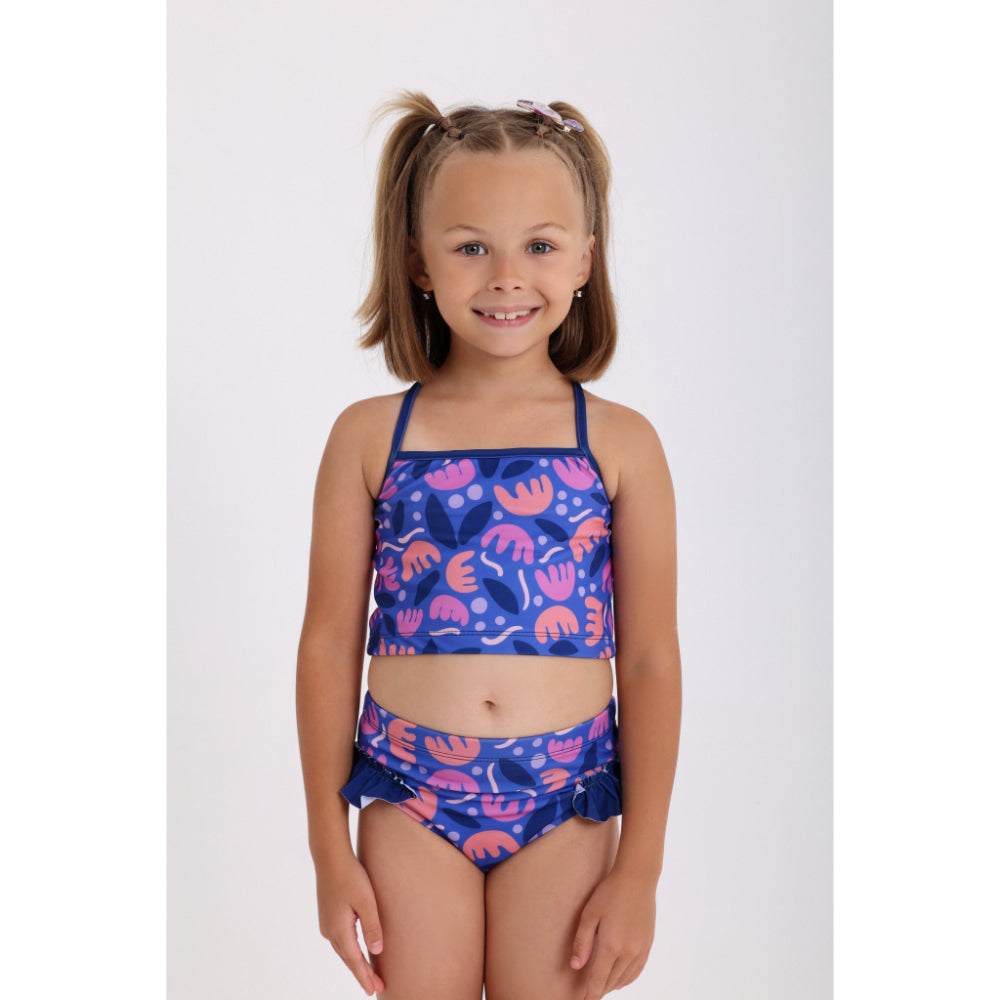 Girls One-Piece Swimsuit – Purple Printed - Clothing - Playmore