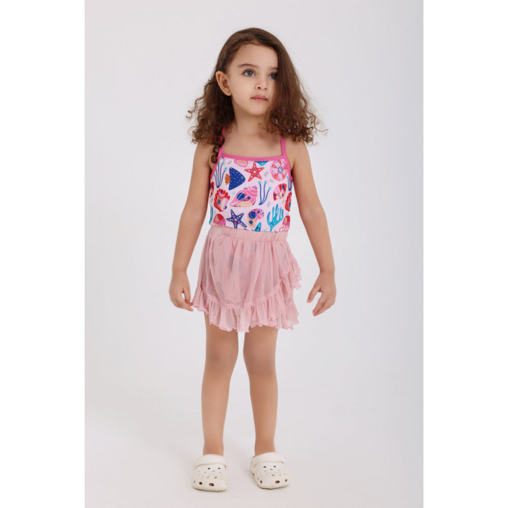 Baby Girls Tulle Cash Mayo – Dusty Pink