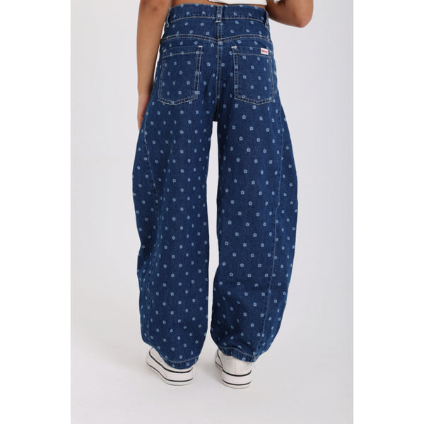 Girls Denim Pants – Floral Print