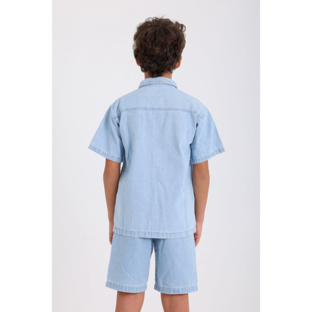 Boys Denim Short – Ice Blue