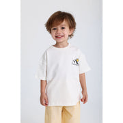 Unisex Baby Off-white Pyramids Cotton T-Shirt