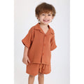 Unisex Baby Cotton 2-Piece Outfit Set – Brick