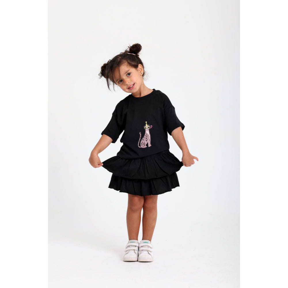 Baby Girls Cotton 2-Piece Outfit Set – Black - Clothing - Playmore