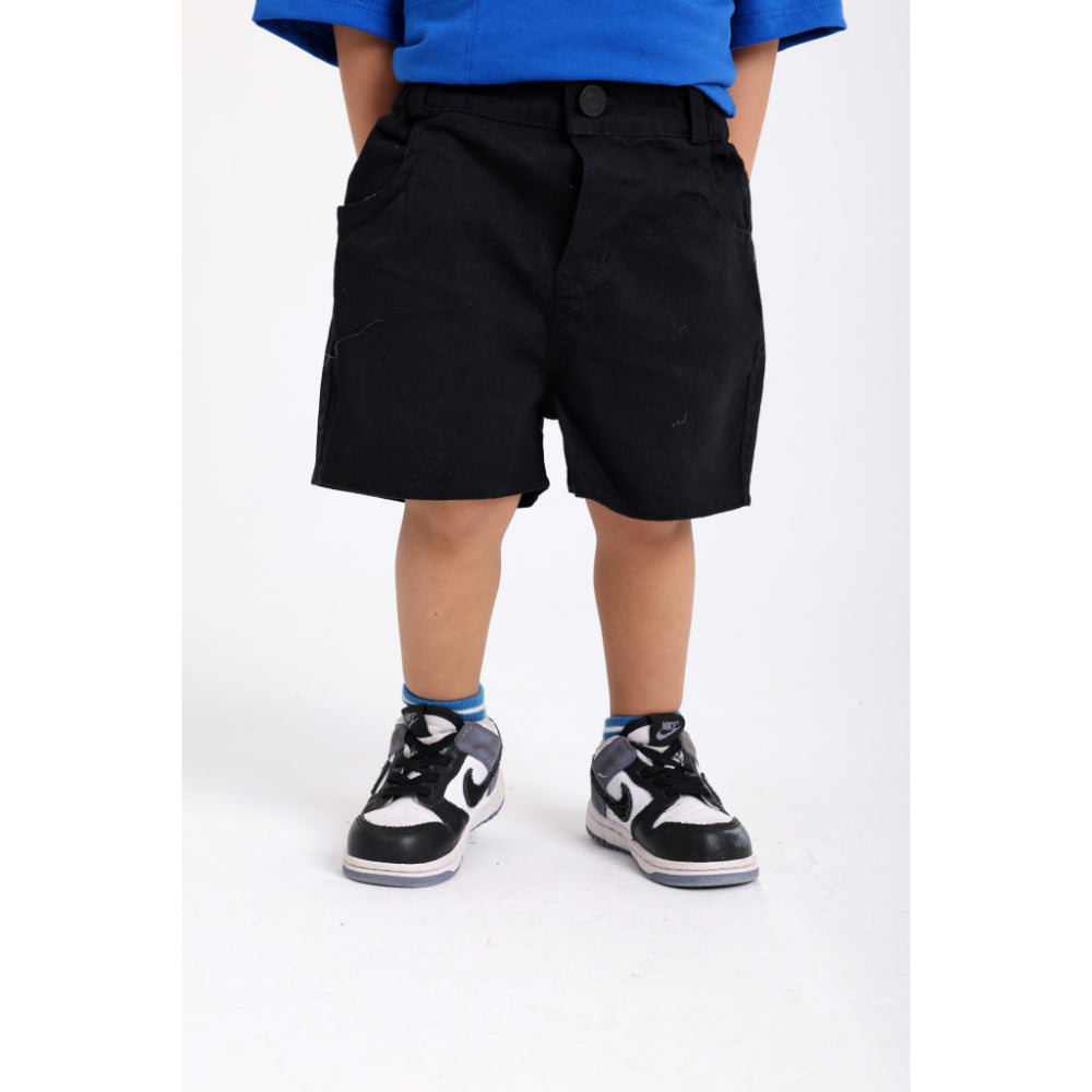 Baby Boys Gabardine Shorts – Black - Clothing - Playmore