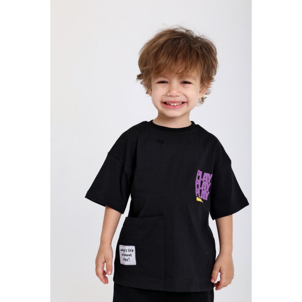 Unisex Baby Navy Cotton T-Shirt