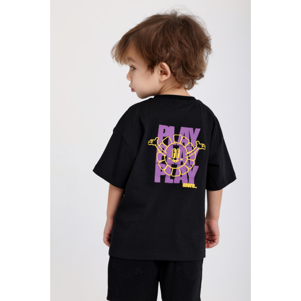 Unisex Baby Navy Cotton T-Shirt