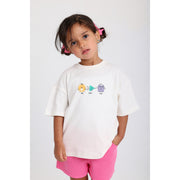 Unisex Baby Off-white "Circle Triangle Square" Cotton T-Shirt