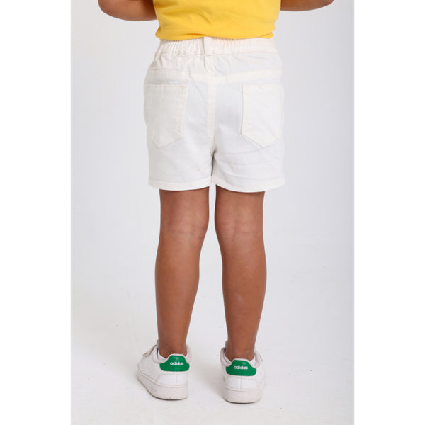 Unisex Baby Gabardine Shorts – Off-white