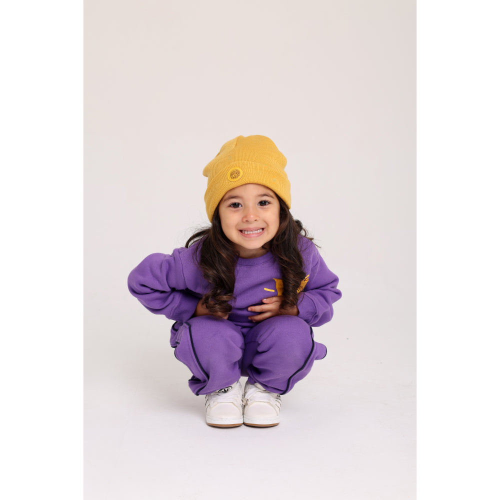 Unisex Sweatshirt – Purple with Cute Print