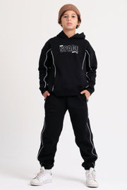 Boys Cotton Sweatpants – Black