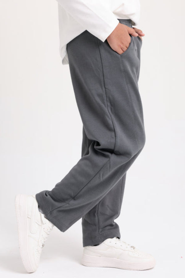 Unisex Barrel Fit Pants – Dark Grey