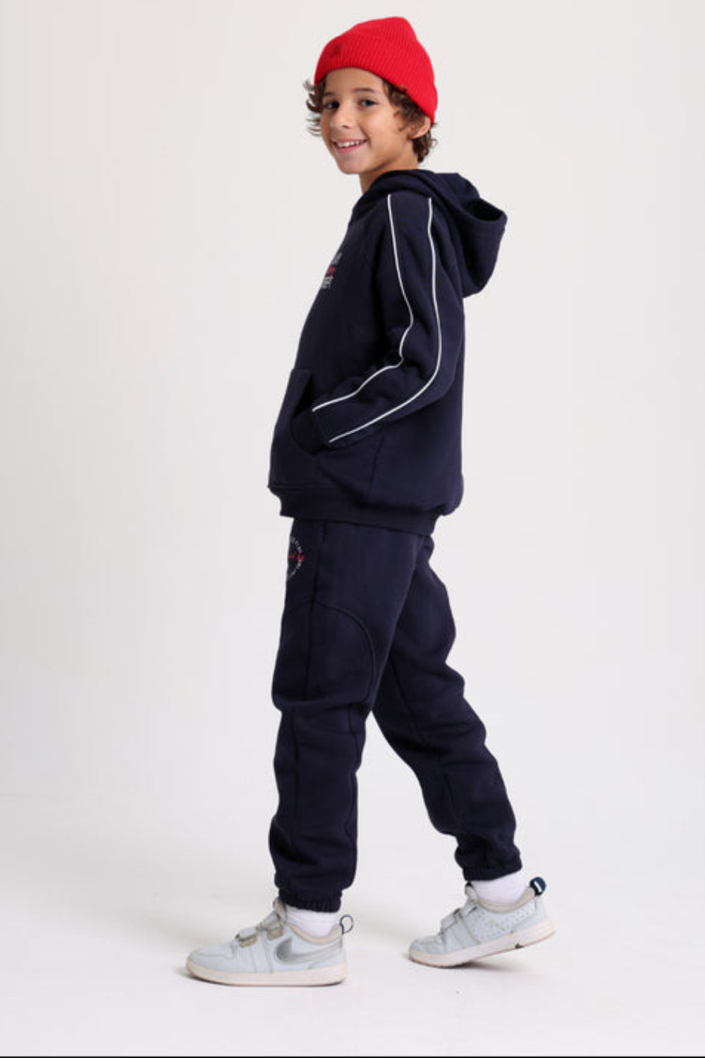 Unisex Cotton Sweatpants – Navy with "Unlimited Play Presented By Unlimited Fun Dept" Print