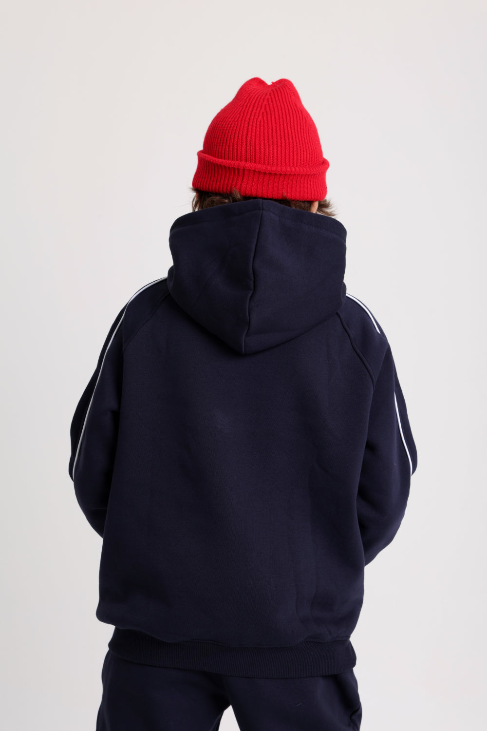 Unisex Cozy Blend Ice Cap – Red with Victory Sign Print