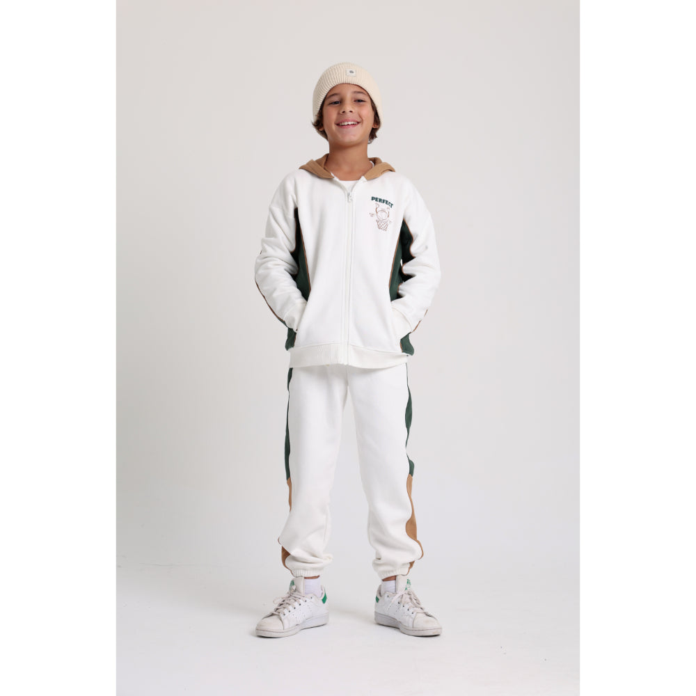 Unisex Cotton Hoodie – Off-White with "Prefect" Design