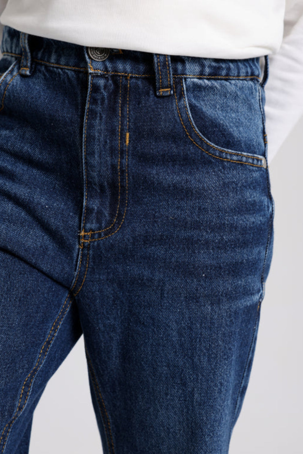 Unisex Dark Blue Denim Pants