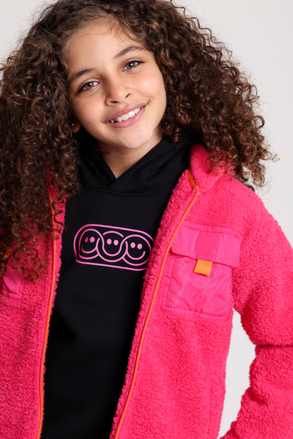 Unisex Fleeced Teddy Jacket – Fuchsia