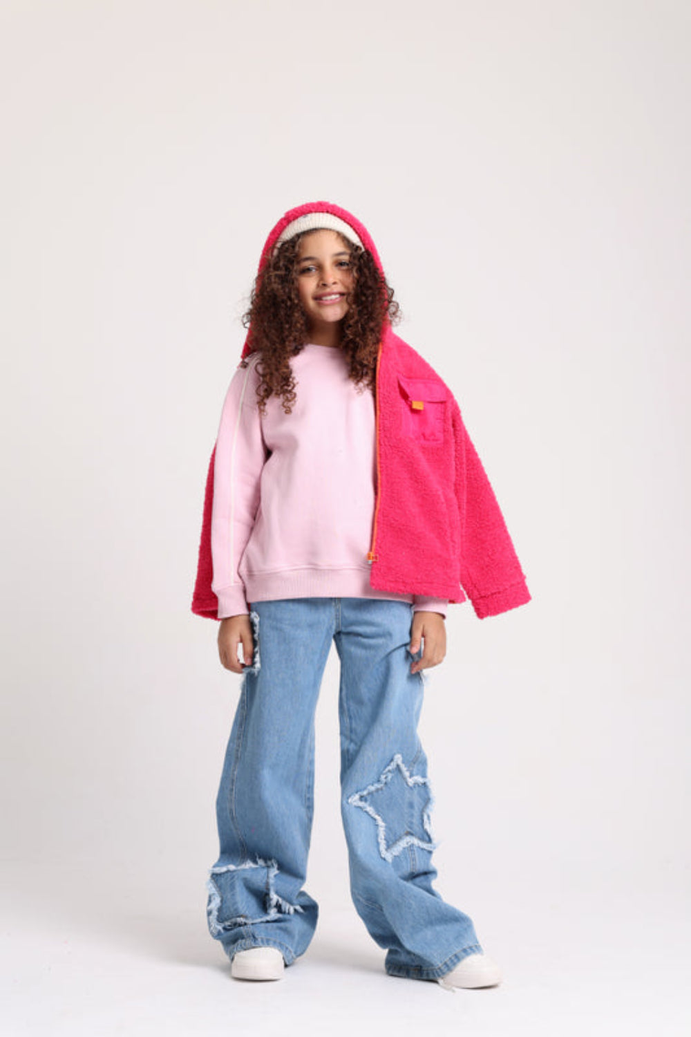 Unisex Fleeced Teddy Jacket – Fuchsia