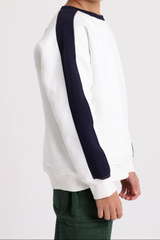 Teens Cotton Sweatshirt – Off-White with "No Bad Days" Print