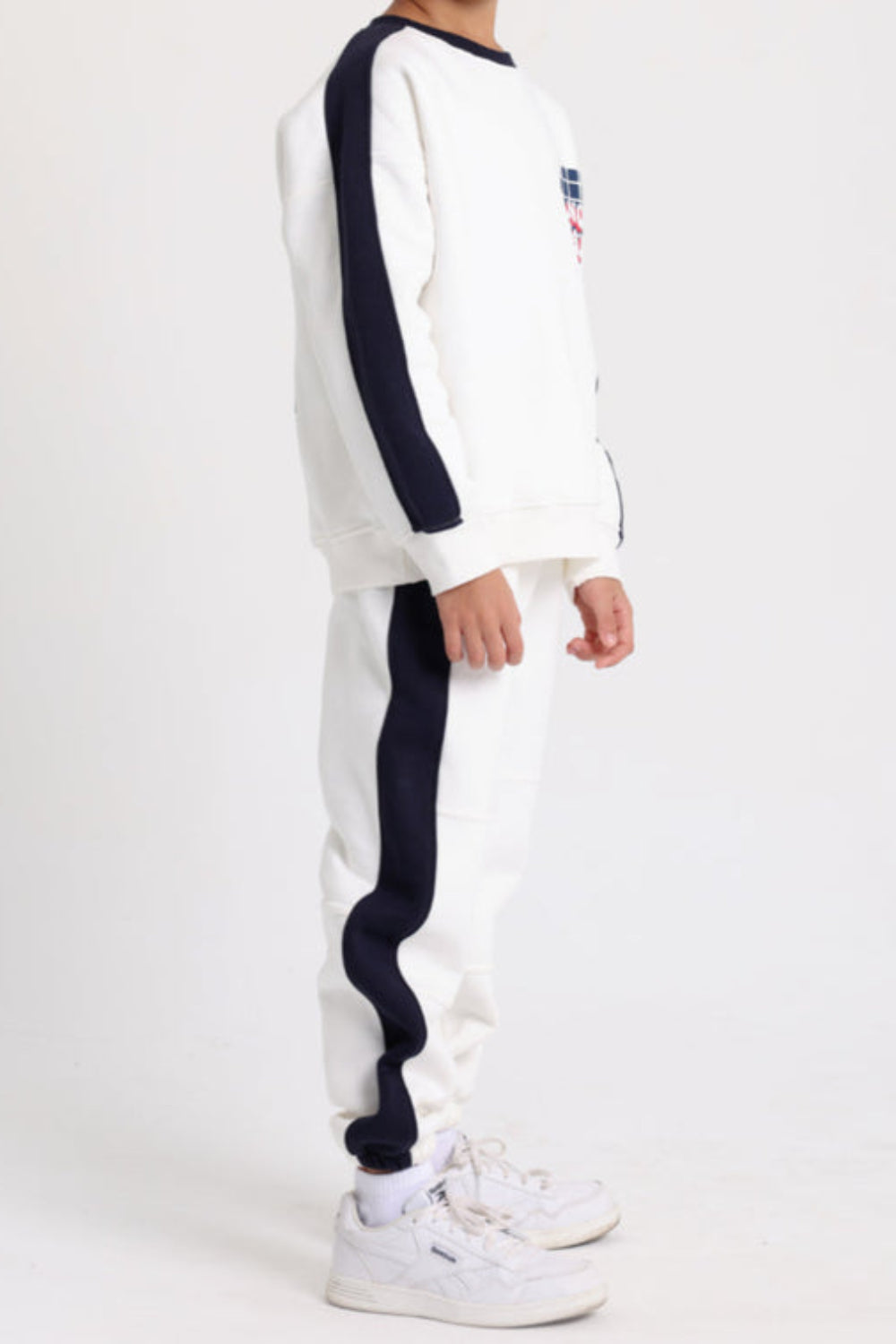 Boys Cotton Sweatshirt – Off-White with "No Bad Days" Print