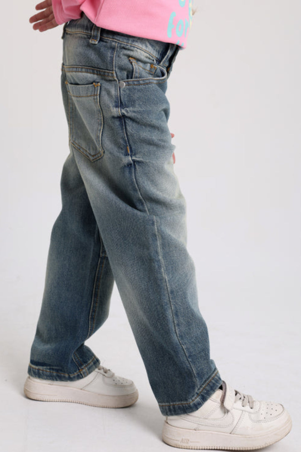 Unisex Light Wash Denim Pants