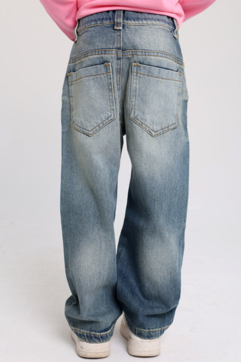 Unisex Light Wash Denim Pants