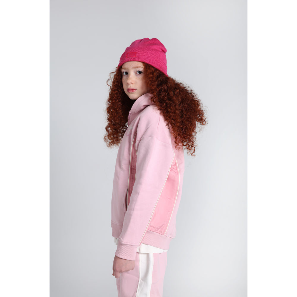 Girls Wool Ice Cap – Fuchsia with Triple Smiley Joy