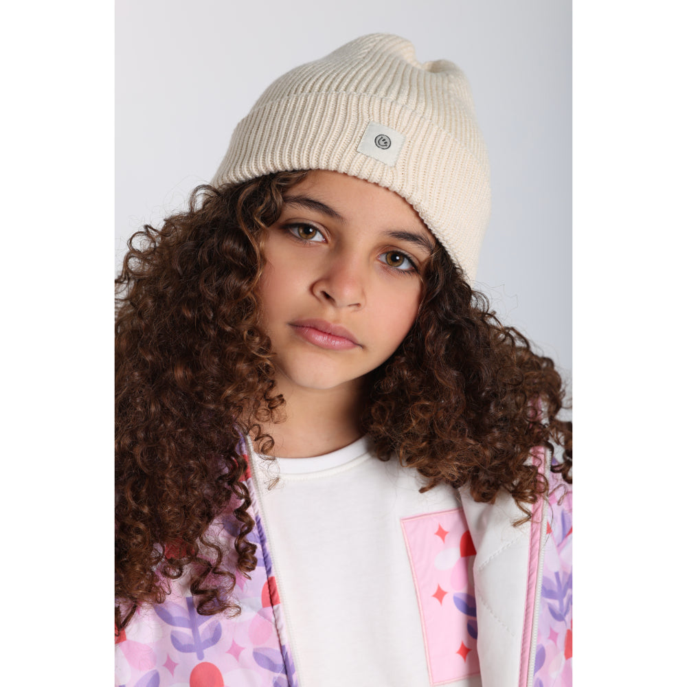Unisex Cozy Blend Ice Cap – Beige with Happy Smiley - Clothing - Playmore