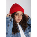 Unisex Cozy Blend Ice Cap – Red with Victory Sign Print