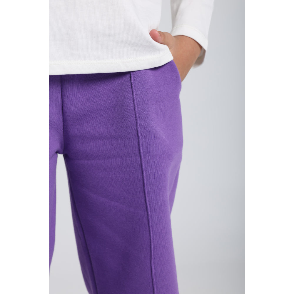 Unisex Cotton Sweatpants – Purple