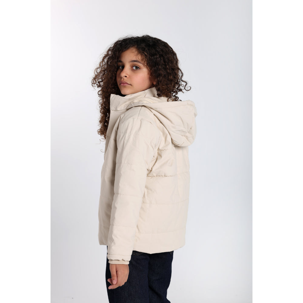 Unisex Beige Puffer Jacket