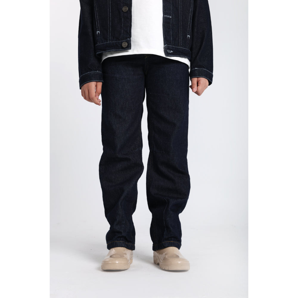 Unisex Denim Pants - Navy - Clothing - Playmore