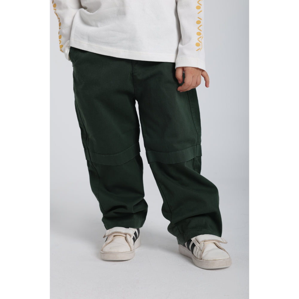 Unisex Baby Gabardine Pants – Dark Green - Clothing - Playmore
