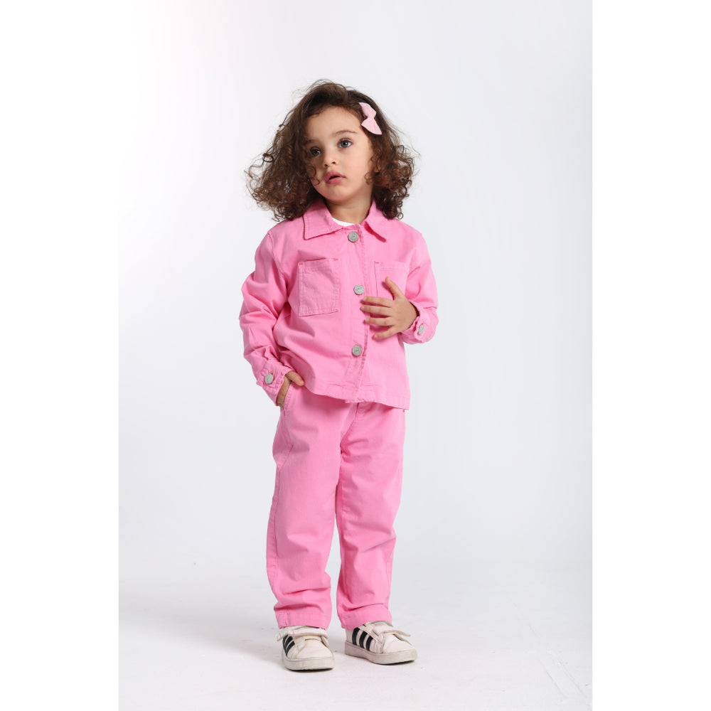 Unisex Baby Fuchsia Gabardine Pants