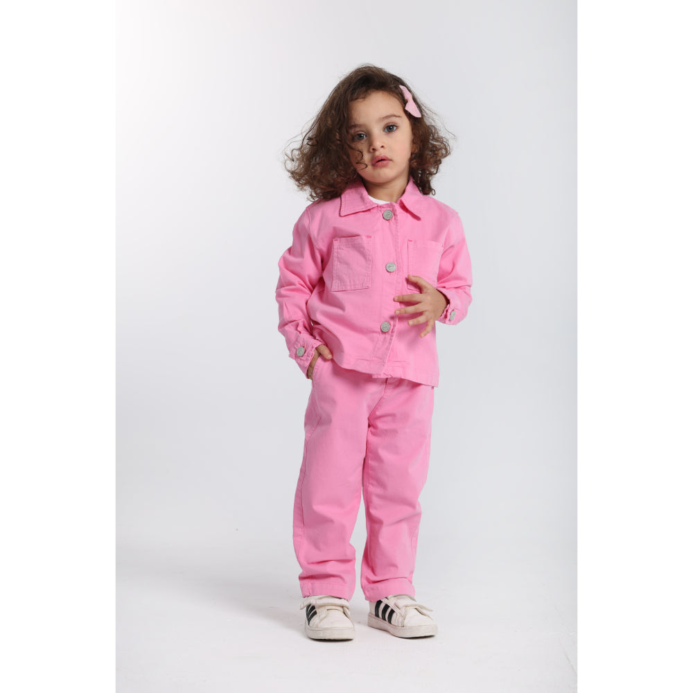 Unisex Baby Fuchsia Gabardine Pants