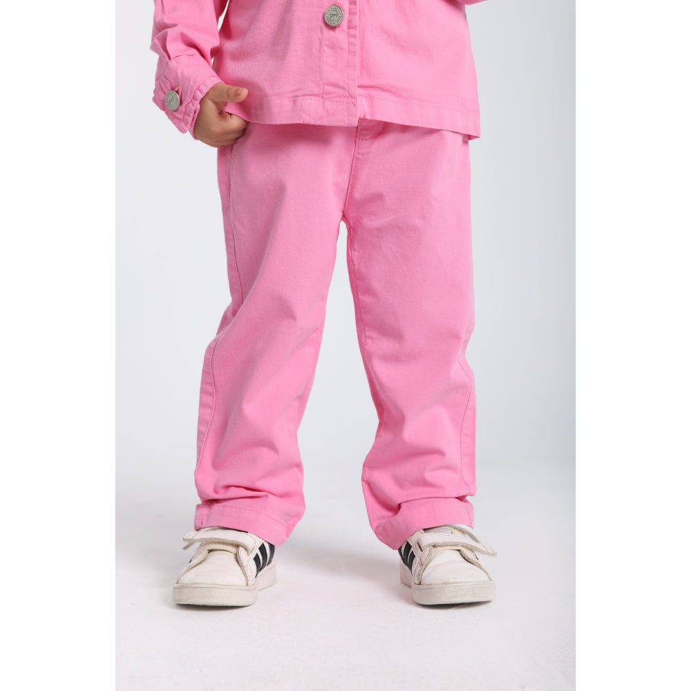 Unisex Baby Fuchsia Gabardine Pants - Clothing - Playmore