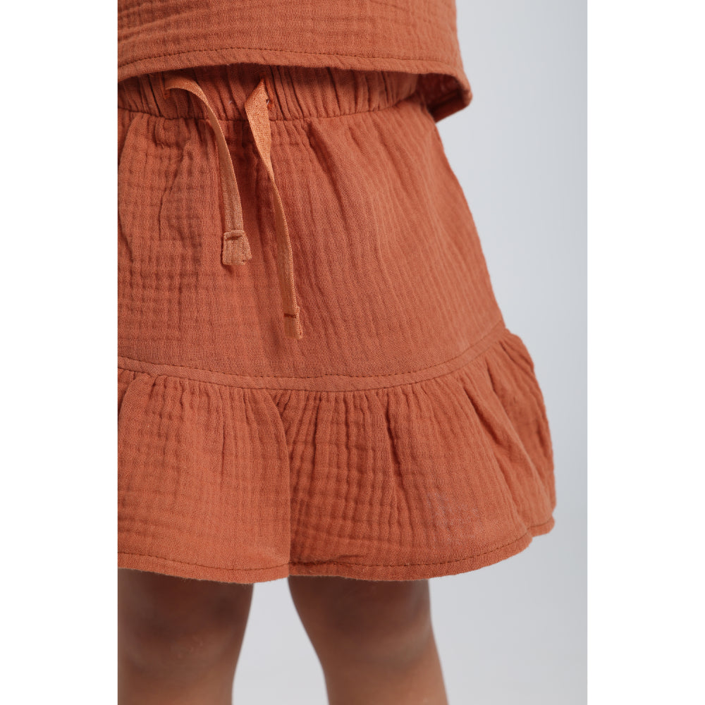 Baby Girls Cotton 2-Piece Outfit Set – Brick