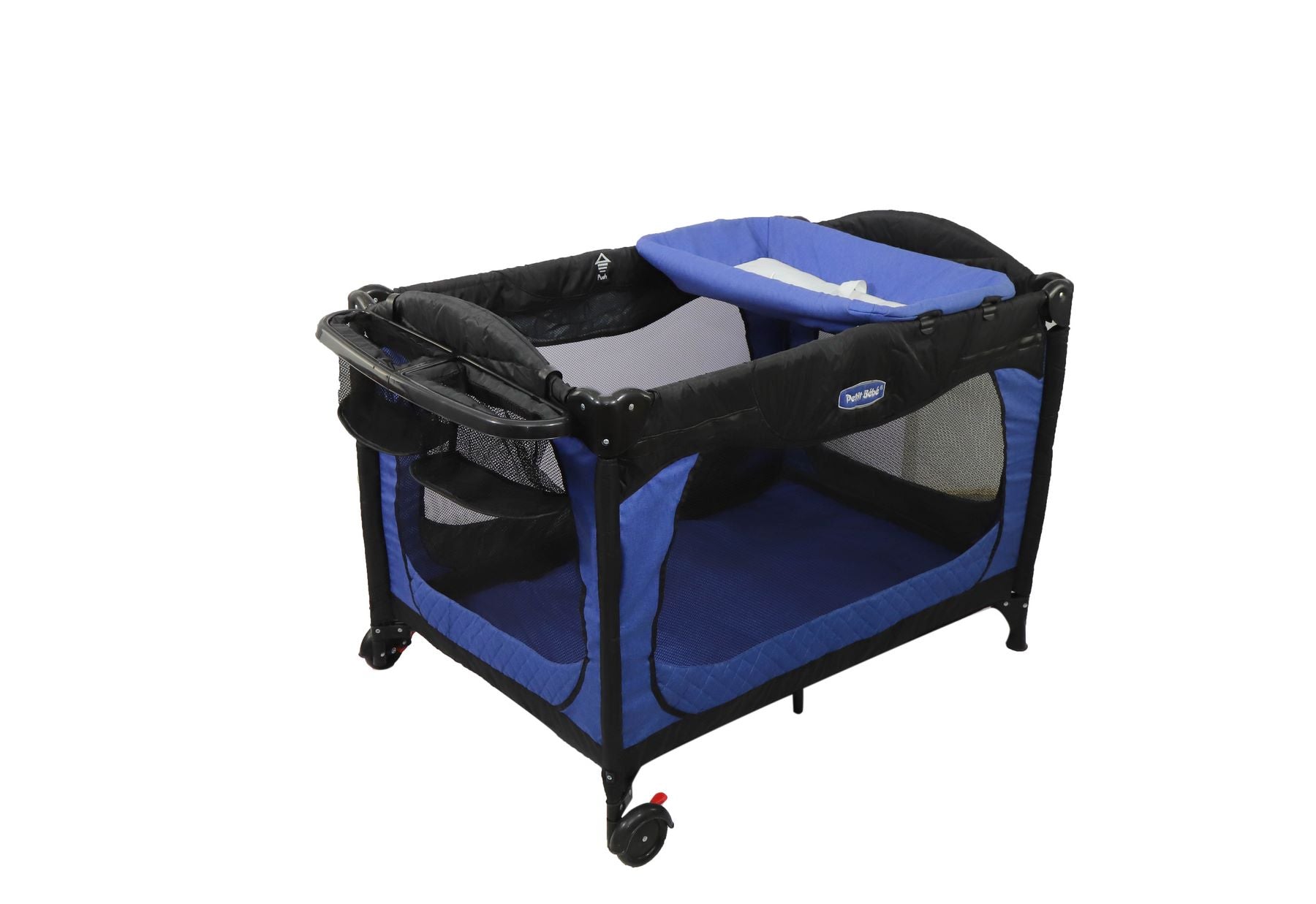 Baby Play Pen  Premium Waterproof Linen – Blue